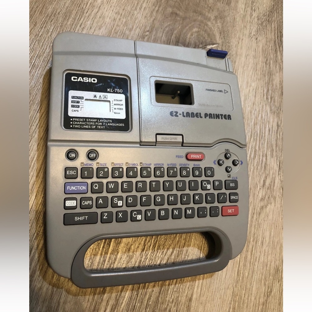 Casio KL-750 EZ-Label Printer Thermal Label Maker Tested & Works Vintage RARE